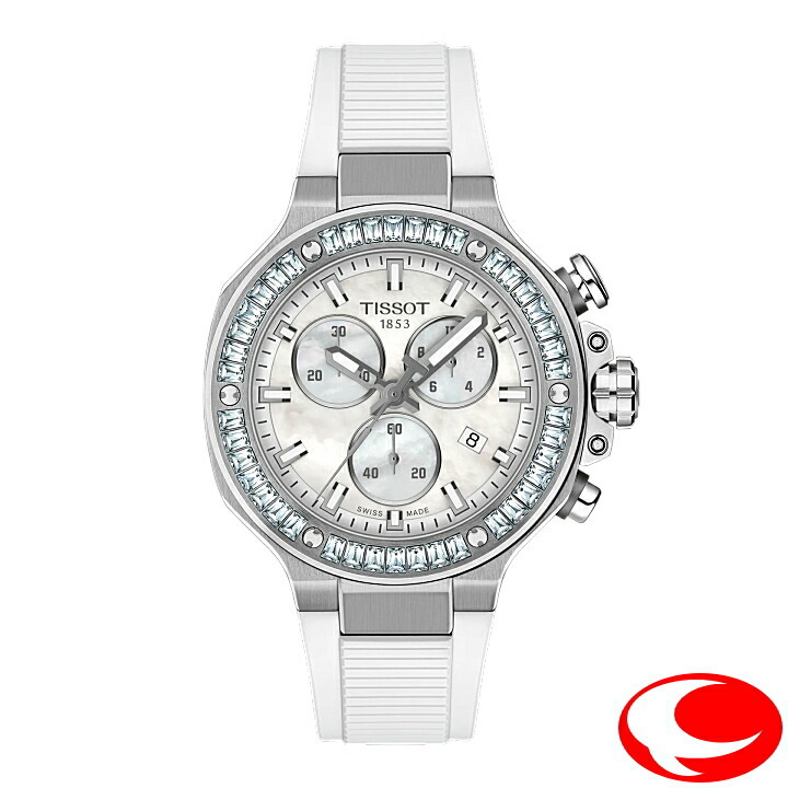 最大限度100%Pうしろ側当選確からしさ1/2(最強送りとどける)【TISSOT】ティソ Tスピード競技 石英 クロノグラフ 38粍 T1418179711100 T141.817.97.111.00 スーパールミノバ  白いこと お母さん・オブ・パール文字記号盤 10空圧雨合羽 セラミック・バゲットを取り並べるしたベゼル