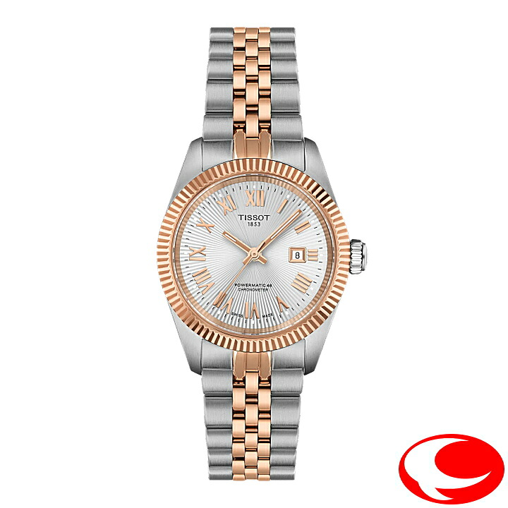 (最強配送)【TISSOT】ティソ バラード COSC クロノメーター認定 30mm 48時間パワーリザーブ 10気圧防水 シルバー文字盤 コンビ ローズゴールドPVD T1562082203300 T156.208.22.033.00 【ティソ国内正規販売店】【正規3年間保証】
