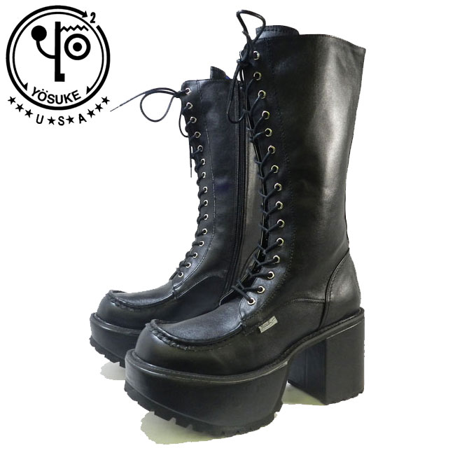 全国組立設置無料 ヨースケ Yosuke メンズ 厚底ブーツ ヒールアップブーツ 厚底 レースアップブーツ メンズブーツ 訳ありセール格安 Www Vishakhasodha Com