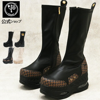 【2BUYクーポン対象】 【特典キズ補修液付】 ヨースケ YOSUKE 厚底スニーカー レディース ロング ストレッチブーツ 厚底ブーツ 歩きやすい 8.8cm厚底ソール 厚底セール