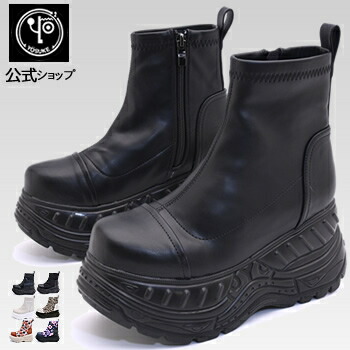 【2BUYクーポン対象】 ヨースケ公式キズ補修液付 YOSUKE 厚底 ストレッチブーツ レディース 歩きやすい 8.5cm 安定感のある台形ソール 軽量 厚底セール