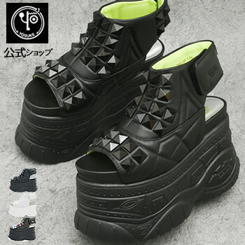 【24.0cm/24.5cm限定】 ヨースケ サンダル 厚底 レディース 公式キズ補修液付 YOSUKE ブーツサンダル スタッズ 11cmボリュームソール 厚底セール 直営SHOP限定｜ヨースケ公式 7,684円