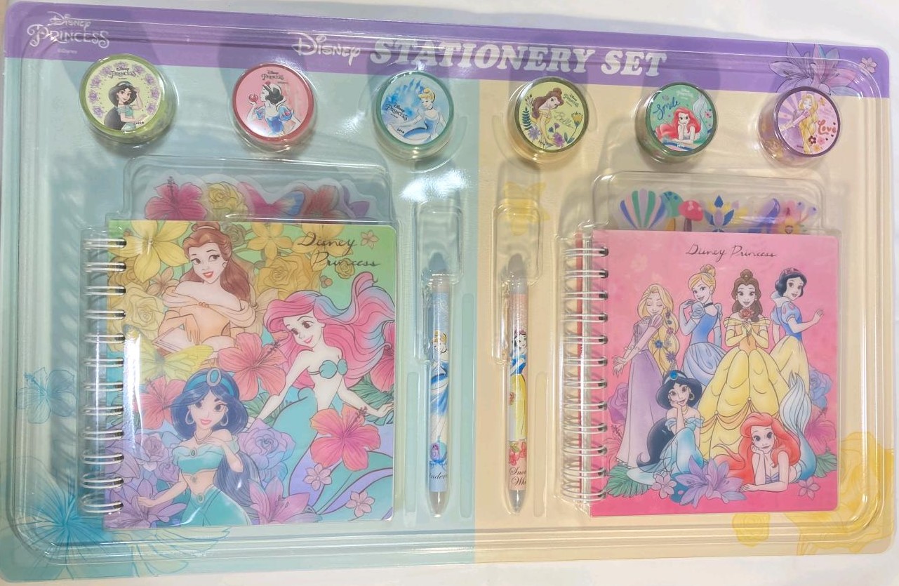 楽天市場 新品 コストコdisneyprincess文具セット ディズニープリンセス ノート２冊マスキングテープ６柄油性ボールペン２本 ヨツバ商店 楽天市場店