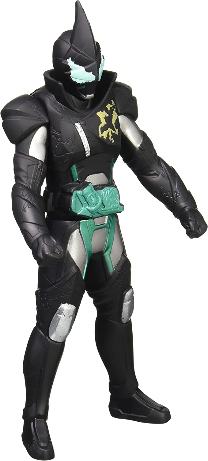【新品】仮面ライダーリバイス ライダーヒーローシリーズ05 仮面ライダーエビル バットゲノム RHS05　全長：約18センチ　ソフビ人形【店頭販売品につき多少のダメージ有】バンダイ画像