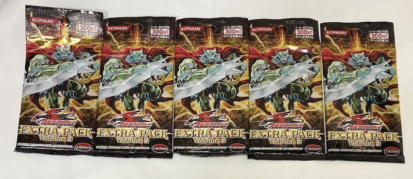 遊戯王ファイブディーズ　EXTRA PACK 5パック 遊戯王ファイブディーズ エクストラパックVol.3 未開封3パック