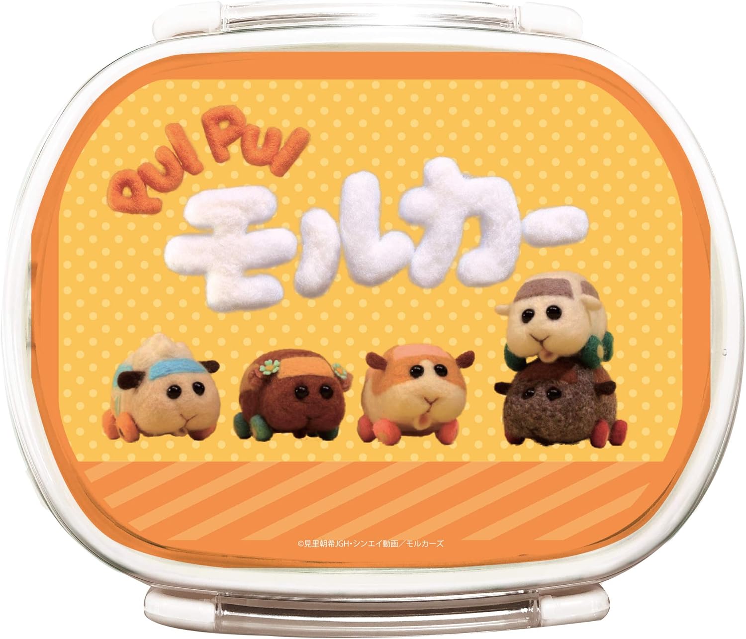 【送料無料】キャラランチボックス PUI モルカー 01　モルカー集合 A3　弁当箱　サイズ：13x 16 x 5センチ　日本製【代金引換不可】【定形外郵便】画像