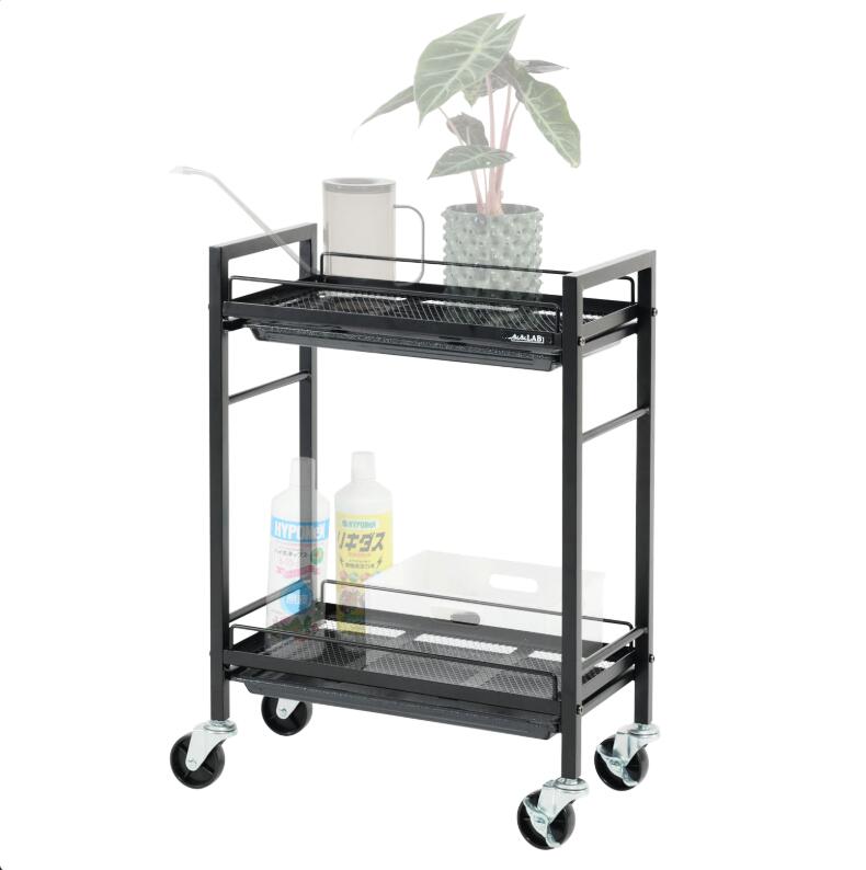 BIBILAB(ビビラボ) 水やりプランターワゴン LPA-W520-BK｜よつば商店