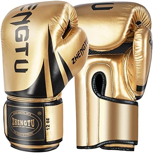 （12oz）ZTTY ボクシンググローブ 【RIZIN?役 第5代DEEPフライ級王者「神龍誠」推薦】PU パンチンググローブ 通気性 キックボクシング トレーニンググローブ パンチンググローブ 総合 格闘技グローブ サンドバッグ 空手 ミット ストレス発散 運動不足 子供 男女兼用