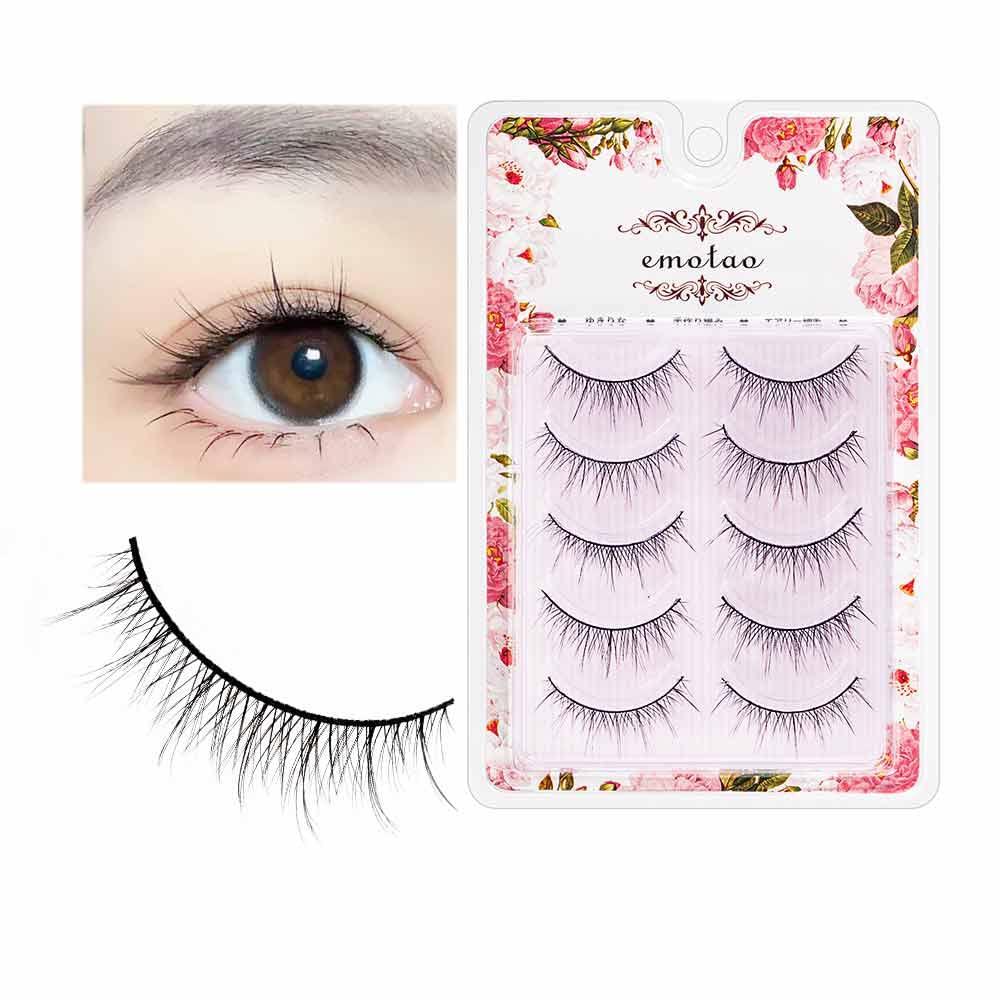 楽天市場】つけまつげ 5個セット ショート 黒 ブラック 透明軸