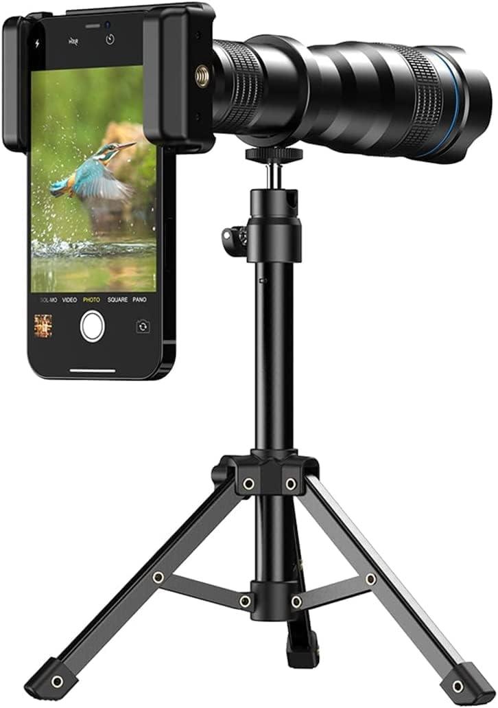 Apexel HD36倍望遠レンズ 新型なクリック付き単眼鏡 高倍率 ズームレンズ 望遠鏡 スマホレンズ 携帯レンズ 金属製の三脚付き 収納バック付き フォン用カメラレンズ 調整可能 iphone (36XJJ020)|よつば商店