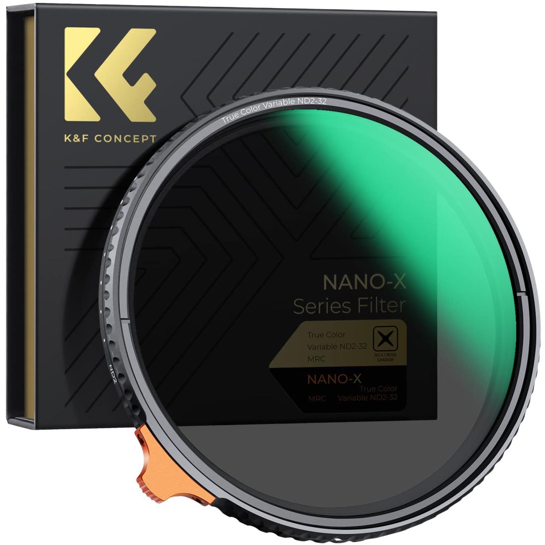 K＆F Concept 72粍 変数NDろ波器 ND2-ND32 TRUE COLOR 黄味がかった被り差し止める能力のある 両面28層上塗り 光学瑠璃 撥水撥油キズ押しとどめる ろ波器入れもの付き添い人 （NANO-X続きもの）