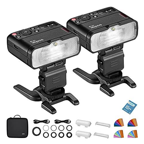 Godox MF12-K2 2つの マクロフラッシュTTL スピードライト 2,4 GHz GN16 0.01～1.7秒のリサイクル時間 モデリングライト付き Nikon Sony Canon Fuji Olympus Panasonicと互換性