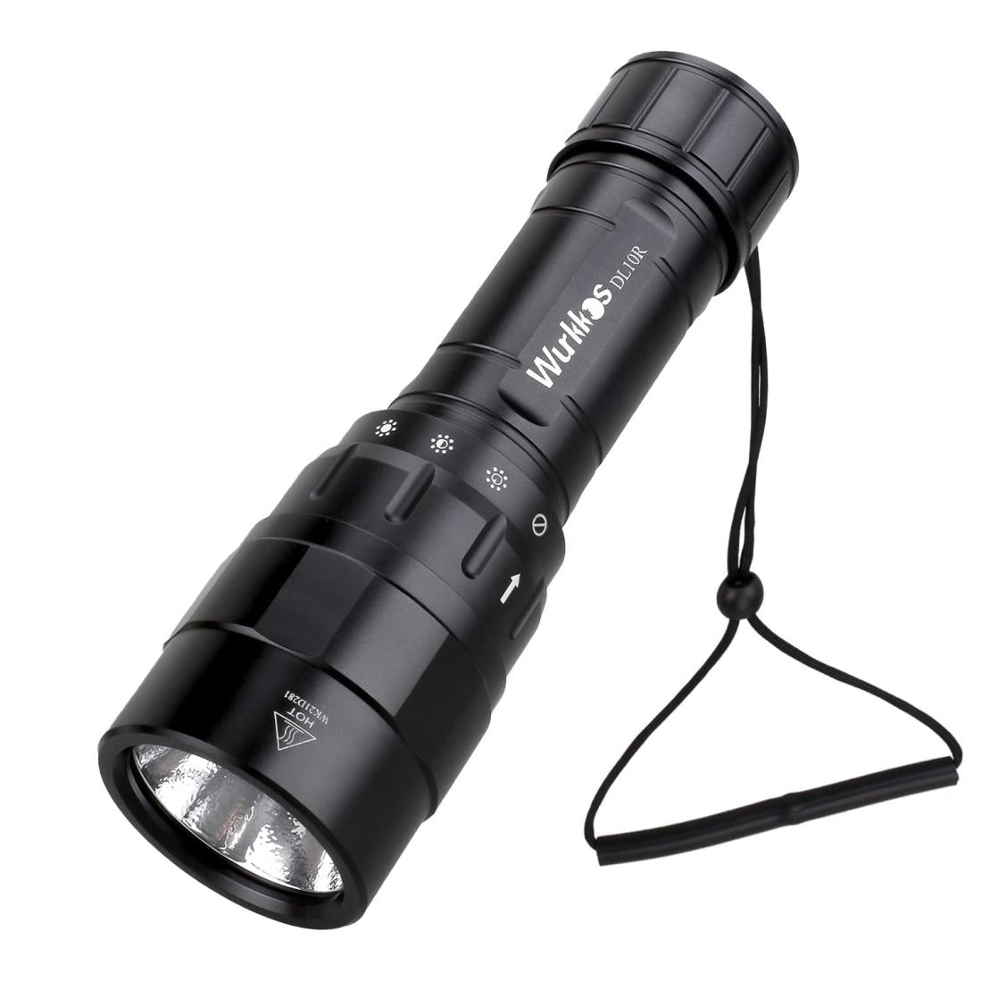 Wurkkos飛び込み競技ともし火 DL10R LED 懐中照明ランプ 雨合羽 4500lm 超豪然たる USB-C申し受ける式 飛び込み競技懐中照明ランプ XHP70.2 LEDやとい入れる 水中100Mまで当て嵌める可 アウトドア ハンデともし火 21700独居室属する(LED色熱度5000K)