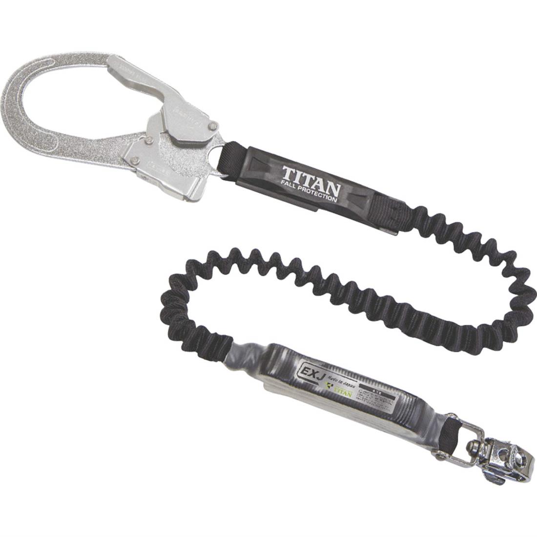 タイタン(TITAN) 新規格 墜落制止用器具 EXJシングル 黒 EXJハーネス用ランヤード HL-EB