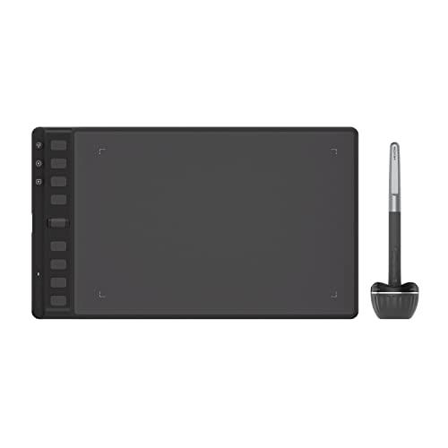 HUION ペンタブ ペンタブレット Inspiroy 2 8.7 x 5.4インチ 全面アップグレードのペンPW110 最大24個のショートカットキーを設定可能 ホイールボタンも１個あり 作業効率が大幅に向上 Android Windows MacOS Linux対応 ブラック Mサイズ