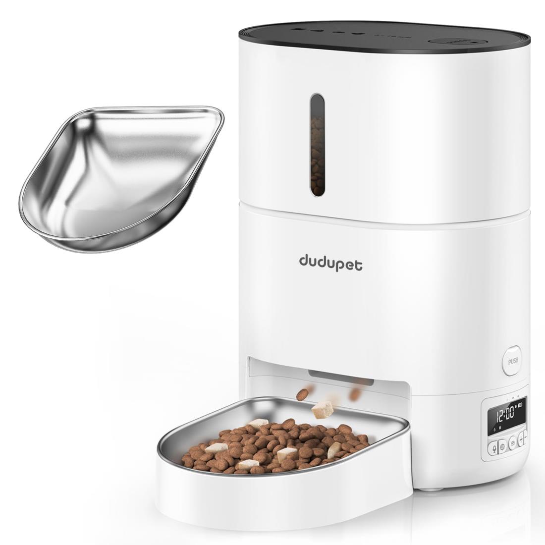 DUDUPET 自動給餌器 猫 ビデオ通話式 4L 1日6食 知能赤外線センサー オンライン ストアペット用品 - DUDUPET 自動給餌器 猫 ビデオ