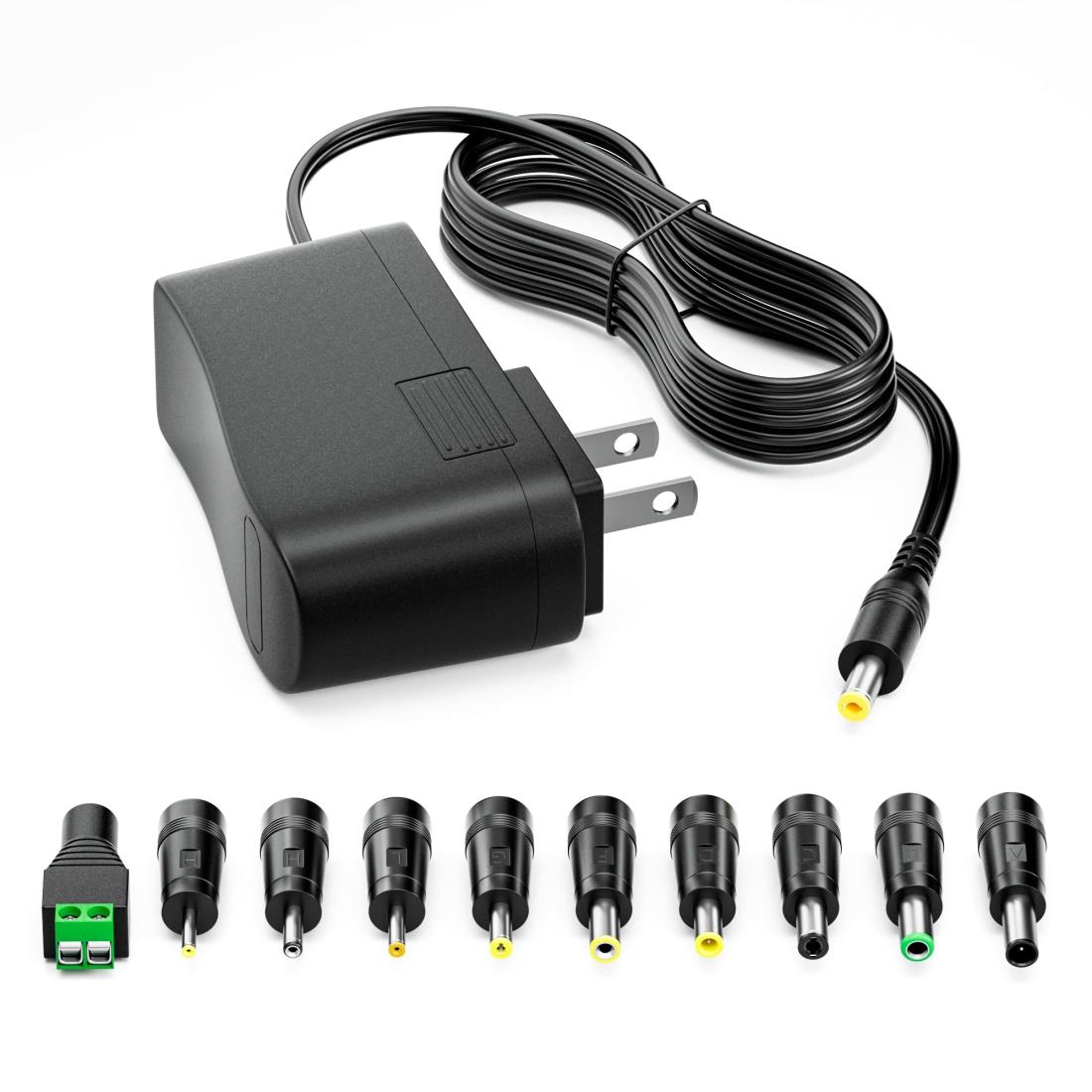 【楽天市場】12V 3A ACアダプター 0.5A 1A 1.5A 2A 3A電源acアダプター 最大出力36W 10個変換コネクター LED ...