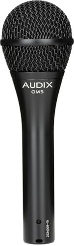 AUDIX オーディックス OM5 ボーカル ライブ 歌ってみた スタジオ録音用 ハンドヘルド ダイナミックマイク 超単一指向性 ブラック｜よつば商店