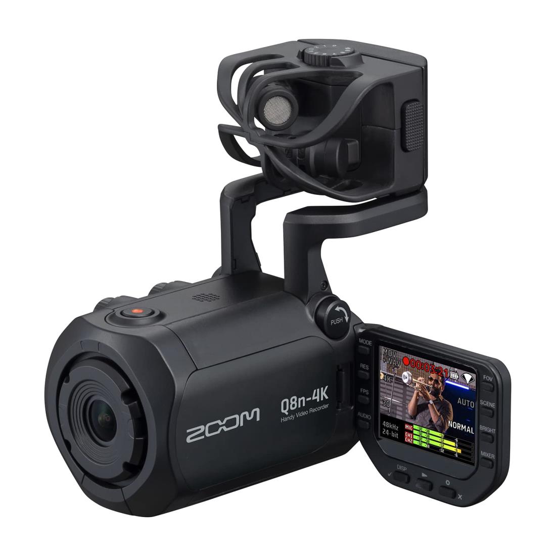 ZOOM 望遠レンズ Q8n-4K ハンディビデオレコーダー4K画質 黒いこと 目覚ましい24bit/96kHz映像映画化 2本のマイクロホンを繋ぎ合わせる能力のある ライブ送達 映像映画化