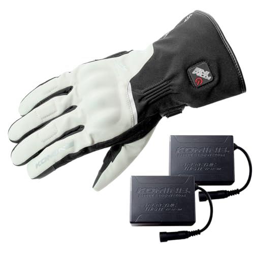 コミネ(KOMINE) バイク用 08-2175 EK-2175 プロテクトエレクトリックヒートグローブ セット Light Grey M
