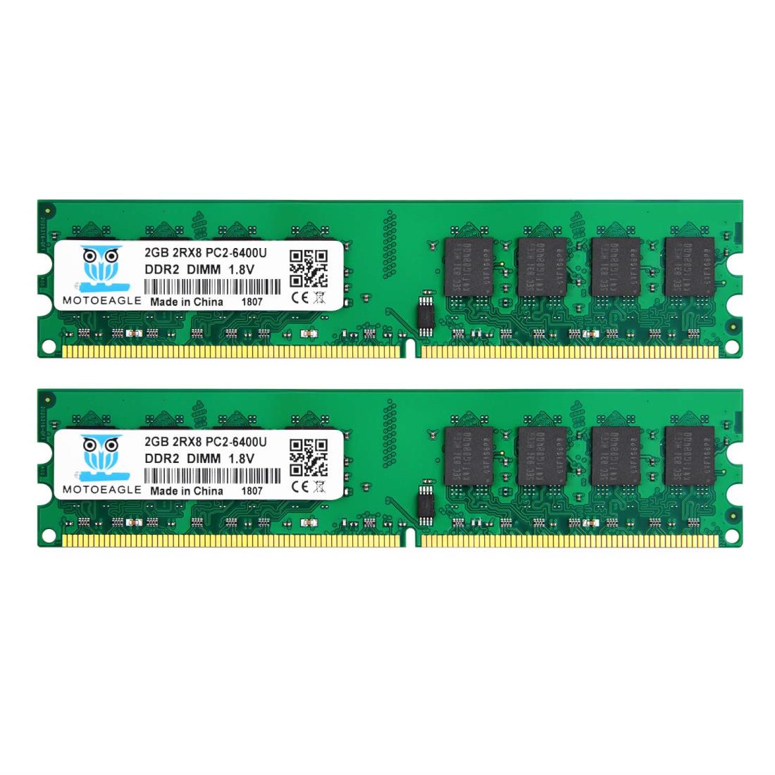 TS256MLQ64V8 Transcend 2GB DDR2-800MHz PC2-6400 Non-ECC Unbuffered