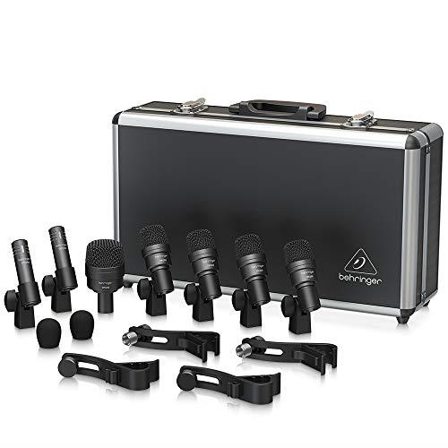 Behringer(ベリンガー) Behringer ドラムマイクセット 7本セット ラージダイアフラムダイナミックマイク/パーカッションマイク/オーバーヘッド用ステレオマッチドコンデンサーマイク キャリングケース マイクスタンドアダプター付属 BC1200 ブラック