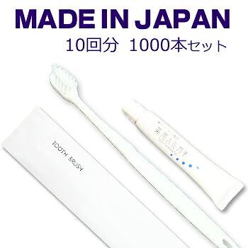 【ホテルアメニティ】ホテル業務用ハブラシ　マットシリーズ毛先丸加工24穴　11ｇチューブ付(１セット1000本入)1本当り41.98円税込【沖縄は別途送料】
