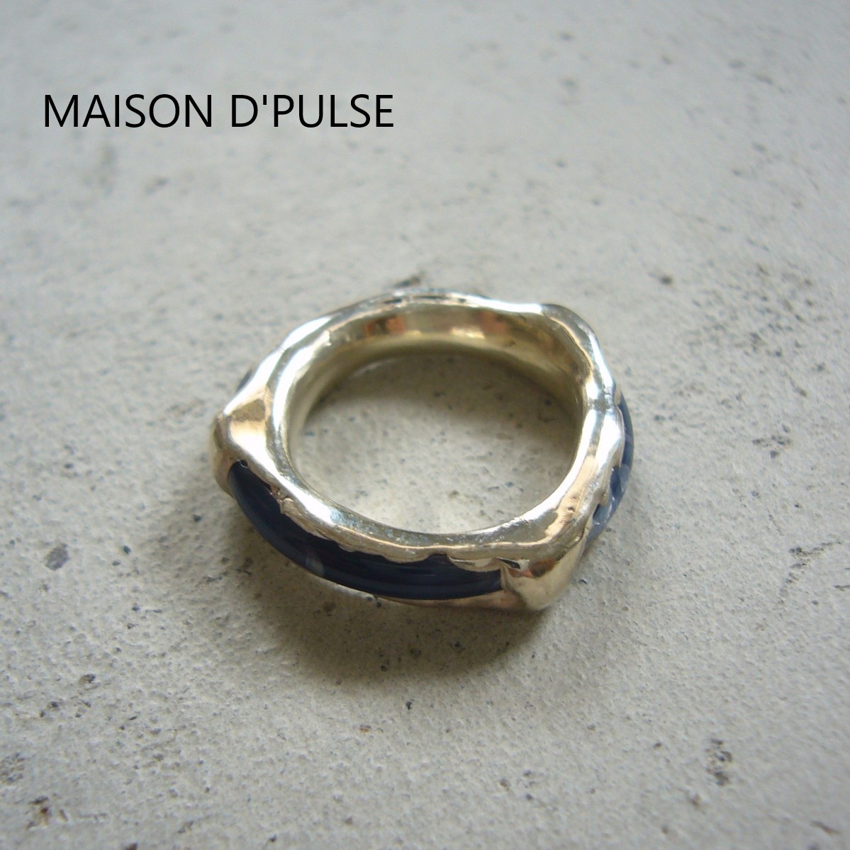 MAISON D'PULSE ｜メゾンドパルス sale セール40%off Moon Ring_Silver/A-R002 サイズ：3 カラー：ブルー