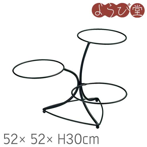 アイアン 違い棚3段 ディスプレイベース 52x52xH30cm