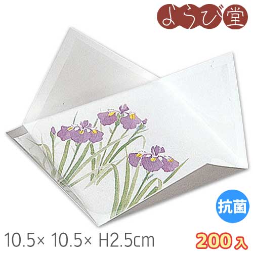 四季の紙皿 花ショウブ（4月～5月）200枚入 10.5x10.5xH2.5糎