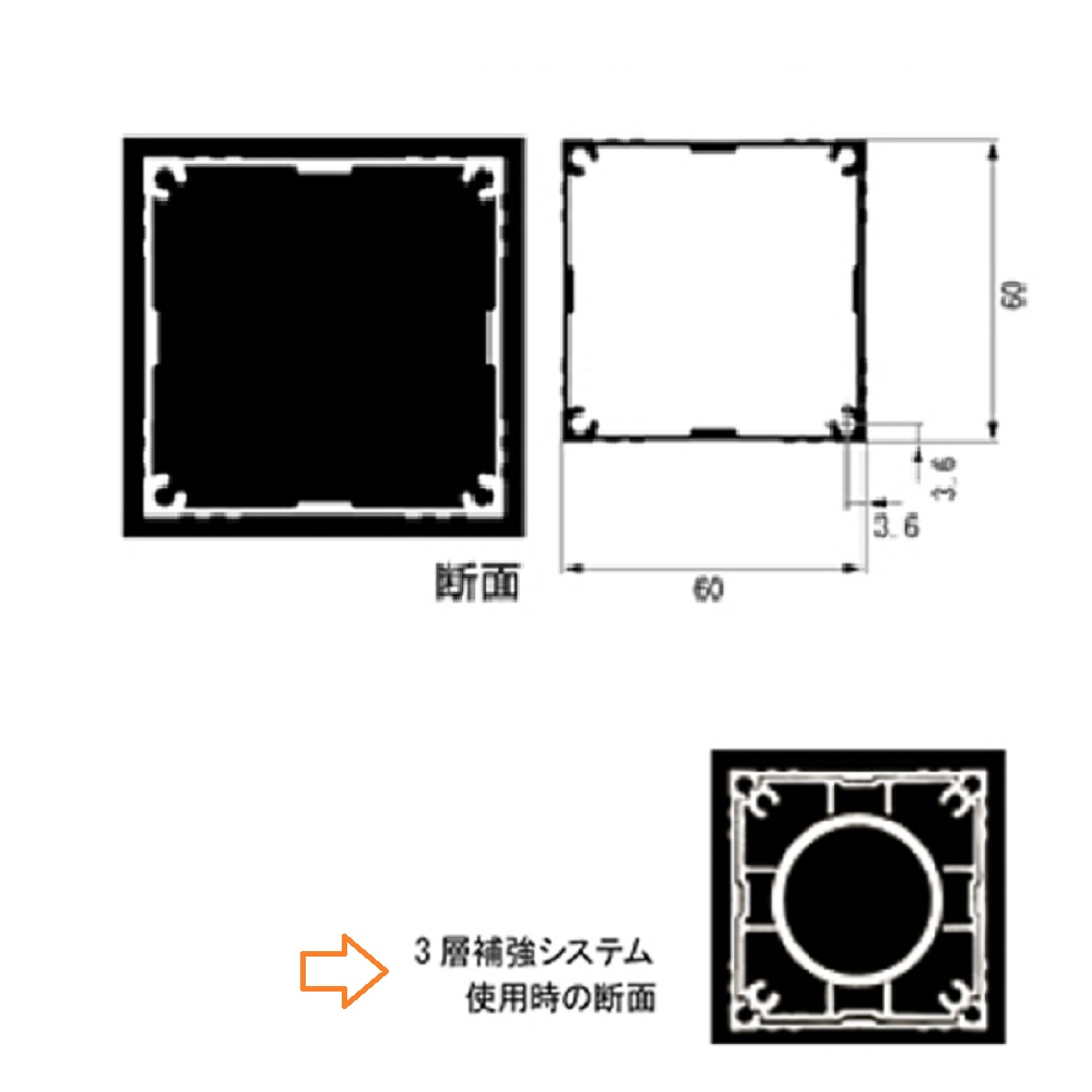 メール便なら送料無料 楽天市場 アルミ支柱60角ブロンズ 人工竹垣 60x60x3000mm 砂利 エクステリア石材のtaikoh 新作モデル Lexusoman Com