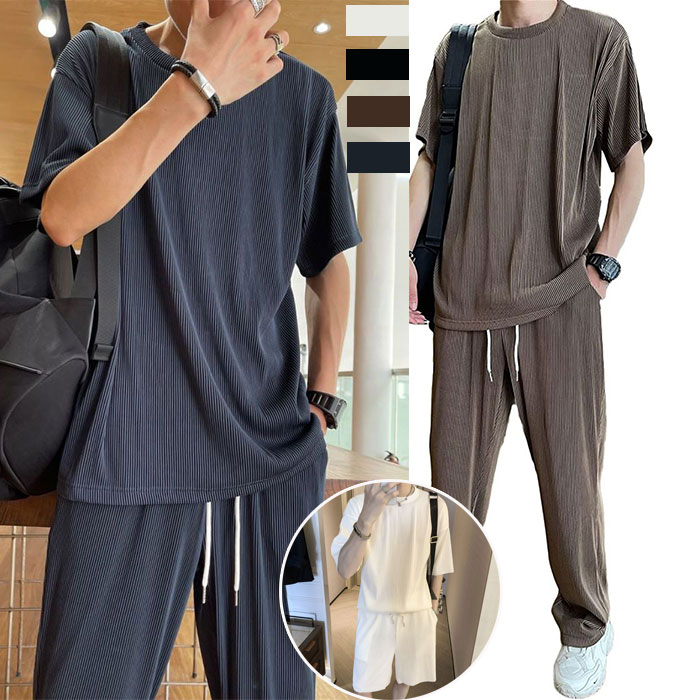 楽天市場】カジュアルセットアップ メンズ 上下セット トップス