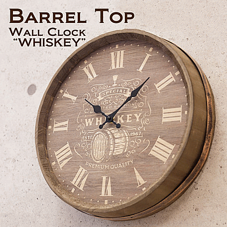 楽天市場】壁掛け 時計 ビンテージ バレルトップ レトロ アメリカン