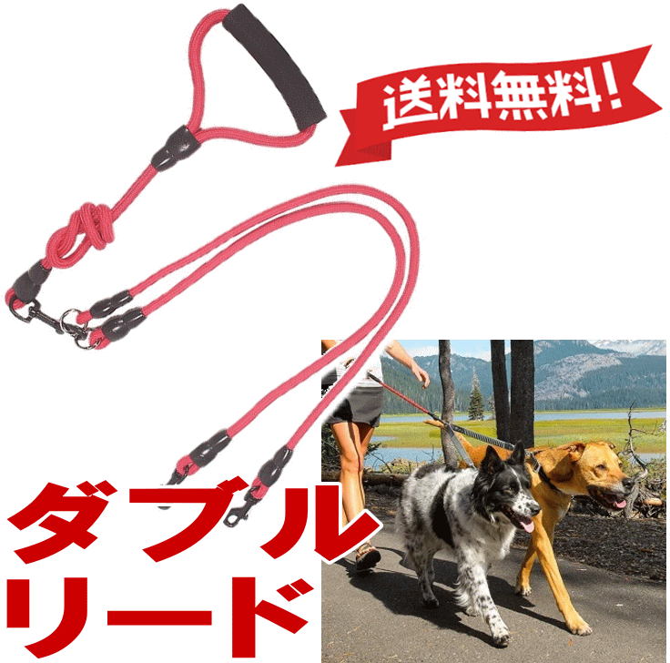 最大54％オフ！ 送料無料 あす楽 犬 リード 2頭引き レッド ダブルリード 犬用 複数 多頭 散歩 おでかけ ペット 2匹 絡みにくい 軽量 小型犬  中型犬用 月間優良ショップ クーポン有 qdtek.vn