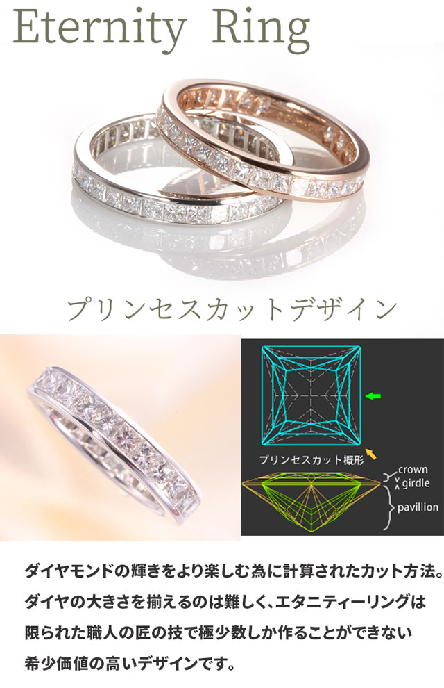 楽天市場 エタニティリング ダイヤ 婚約指輪 ダイヤ 結婚指輪 プリンセスカットダイヤ 1ct ハーフエタニティ 9号あす楽 鑑別書付 プラチナ リング 結婚指輪 プラチナ エンゲージリング エタニティリング ハリーウィンストンで人気 ジュエリー Youme