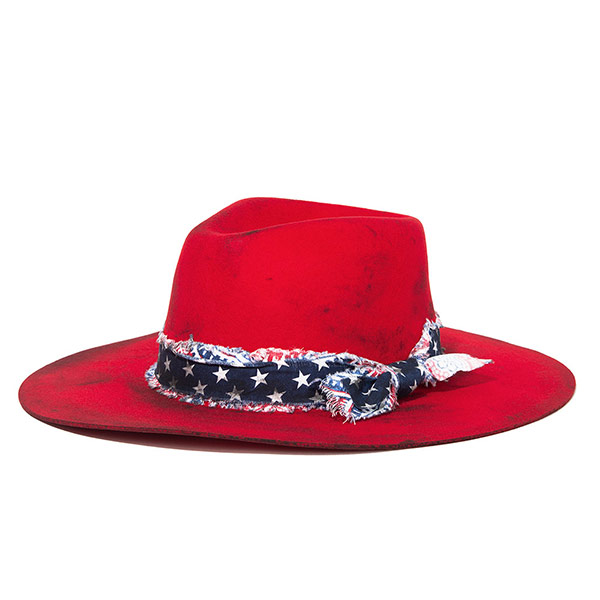 #440004 アメリカンハットメーカーズ AMERICAN HAT MAKERS ハードフェルト ランチャーハット FIREWORKS (レッド) 720041 RED ONESIZE 【送料無料】