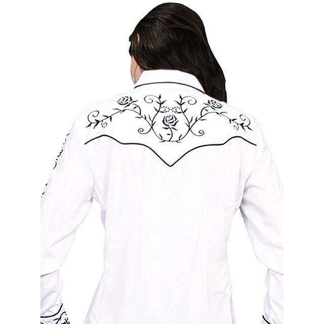 #912181スカリー Scully フローラルル刺繍入り ウエスタンシャツ PL-671 WHT XS-M 【RCP】 #912181スカリー Scully フローラルル刺繍入り ウエスタンシャツ PL-671 WHT XS-M 【RCP】