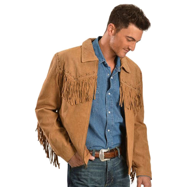 Western And Outdoor Young 012095 Scully Fringed Suede 012095 Scully Fringed Suede Jacket Fringe Boar Men S Western Indian Native American Leather Short Length Blouson