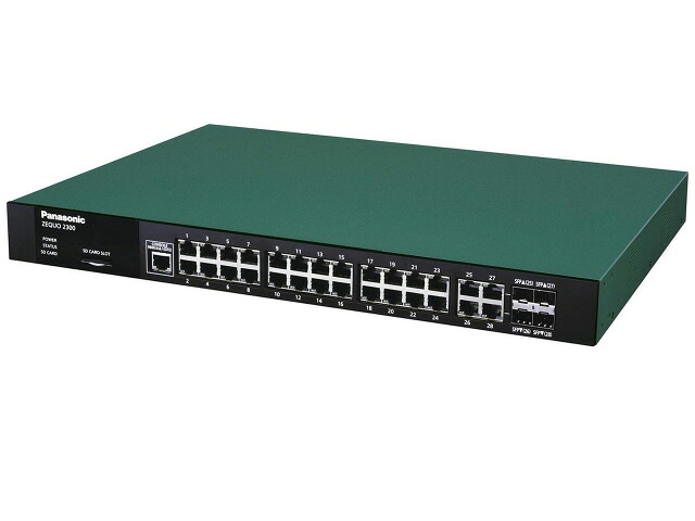 【ポイント10倍】 パナソニック ネットワークハブ ZEQUO 2300 PN26241K [転送速度：10BASE-T(10Mbps)/100BASE-TX(100Mbps)/1000BASE-T(1000Mbps) ポート数：28 スイッチングファブリック：56Gbps 電源内蔵：○] 【P10倍】