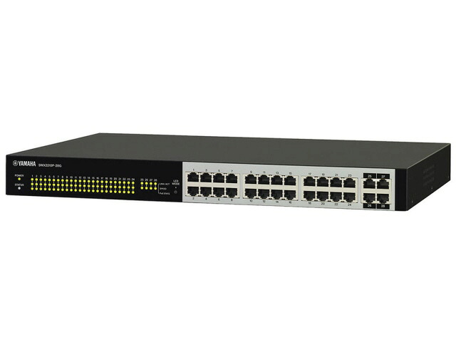 【尖んがり10倍】 ヤマハ 網状組織こしき SWX2210P-28G [移らす速力度：10BASE-T(10Mbps)/100BASE-TX(100Mbps)/1000BASE-T(1000Mbps) 界面数：28 スイッチングファブリック：56Gbps PoE相応う：○ ワット数内蔵：○] 【P10倍】