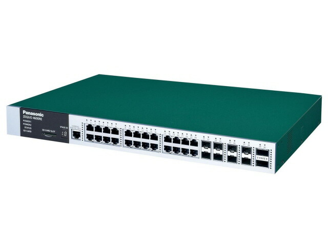【ポイント10倍】 パナソニック ネットワークハブ ZEQUO 4600RE PN36241L [転送速度：10BASE-T(10Mbps)/100BASE-TX(100Mbps)/1000BASE-T(1000Mbps) ポート数：24 スイッチングファブリック：288Gbps 電源内蔵：○] 【P10倍】