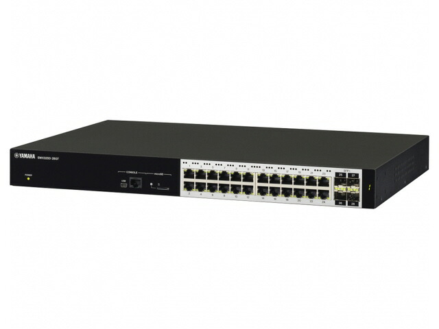 【ポイント10倍】 ヤマハ ネットワークハブ SWX3200-28GT [転送速度：10BASE-T(10Mbps)/100BASE-TX(100Mbps)/1000BASE-T(1000Mbps) ポート数：24 スイッチングファブリック：128Gbps 電源内蔵：○] 【P10倍】