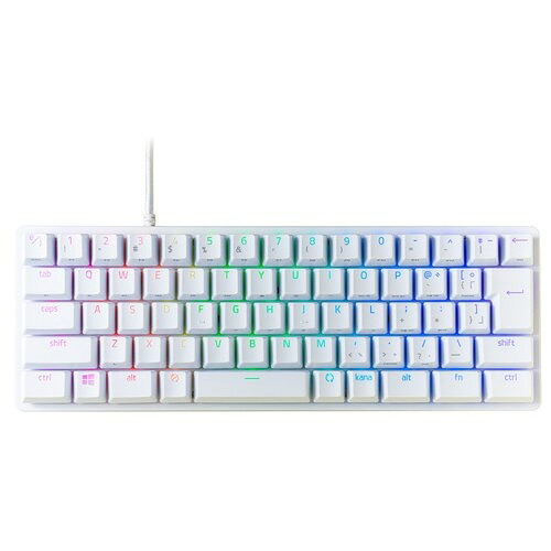 【ポイント10倍】 Razer キーボード Huntsman Mini JP Linear Optical Switch RZ03-03391100-R3J1 [Mercury White] [キーレイアウト：日本語/60% 小型のフォームファクタ キースイッチ：オプティカル インターフェイス：USB テンキー：なし(テンキーレス)] 【P10倍】｜YOUPLAN