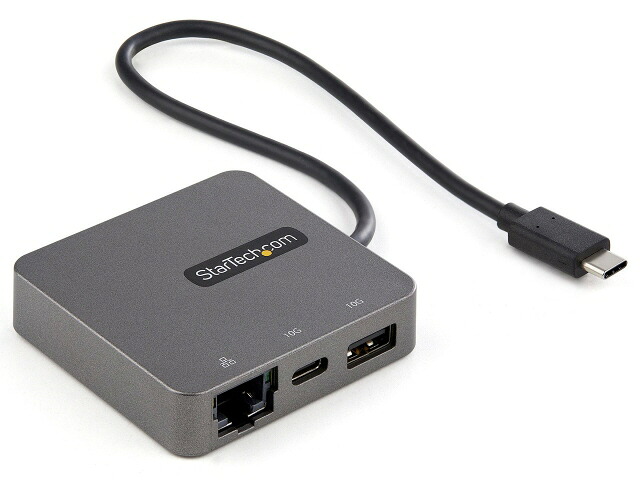 【ポイント10倍】 StarTech.com USBハブ DKT31CHVL [ブラック] [ポート数：2系統 電源供給：バスパワー インターフェイス(パソコン側)：USB3.1 Gen2 Type-C、Thunderbolt3兼用 インターフェイス(USB機器側)：USB Type-Ax1/USB3.1 Gen2 Type-Cx1/HDMIx1/LANx1/VGAx1]｜YOUPLAN