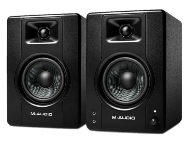 【ポイント10倍】 【代引不可】M-AUDIO PCスピーカー M-AUDIO BX4 [タイプ：2chスピーカー 総合出力：50W 入力端子：ミニプラグ入力x1/RCA入力x1 その他入力：AUX端子/1/4インチTRS 電源：AC] 【P10倍】｜YOUPLAN