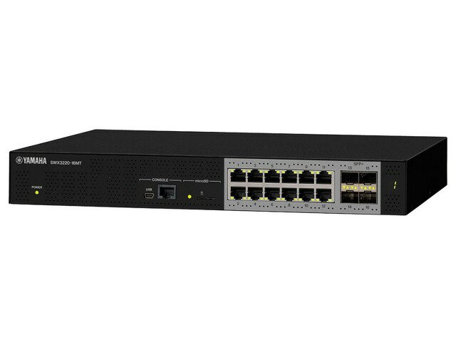 【尖んがり10倍】 ヤマハ スイッチングこしき(網状組織こしき) SWX3220-16MT [移らす速力度：100BASE-TX(100Mbps)/1000BASE-T(1000Mbps)/2.5GBASE-T(2500Mbps)/5GBASE-T(5000Mbps)/10GBASE-T(10000Mbps 界面数：12 スイッチングファブリック：320Gbps ワット数内蔵：○] 【P10倍】