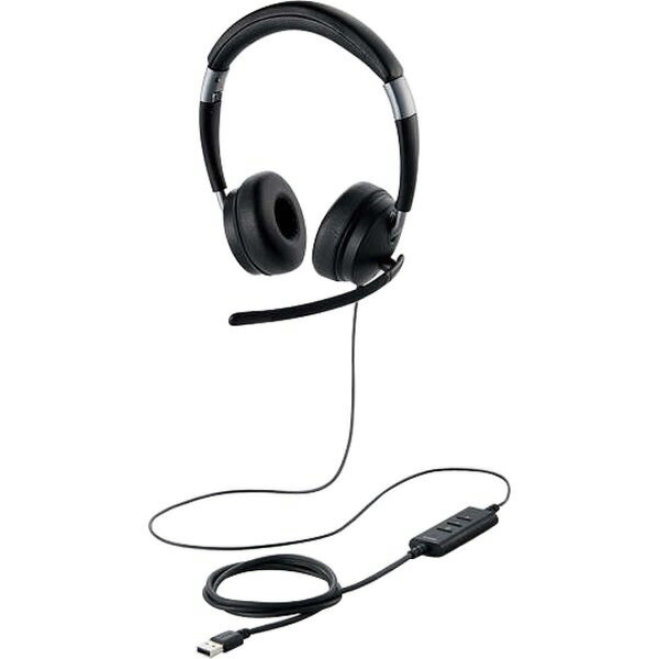 【尖んがり10倍】 エレコム 上端仕掛ける HS-HP101UNCBK [受話器印字機：厚地の外套上端 繋ぎつら構え：USB とり備える印字機：両耳用 繋ぎ合わせる遣りかた：ワイヤード(有線) 遠隔操作：○] 【P10倍】