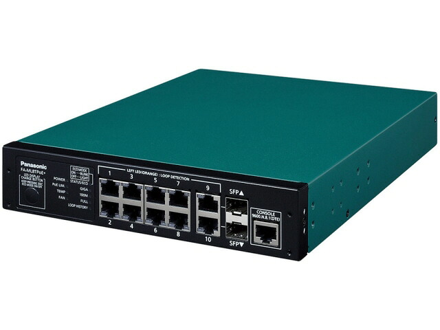 【ポイント10倍】 パナソニック スイッチングハブ(ネットワークハブ) FA-ML8TPoE+ PN230893 [グリーン/ブラック] 【P10倍】