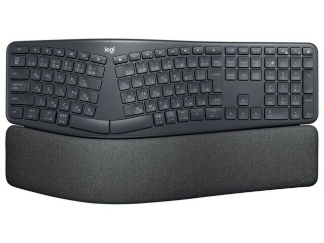 【尖んがり10倍】 ロジクール 鍵盤 Ergo K860 Wireless Split Keyboard for Business K860B [黒鉛] [キーレイアウト：日本語113 手懸かり取り替えっこ：パンタグラフ インター人間の顔：USB/Bluetooth テンキー：あり] 【P10倍】 マウス・キーボード・入力機器-パソコン・周辺機器