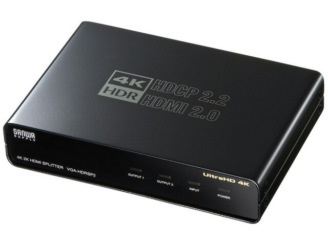 【尖んがり10倍】 サンワサプライ AVセレクター VGA-HDRSP2 [HDMIセレクター：○ HDMIインプット：1取り合わせ HDMI最終生産物：2取り合わせ 幅x高さx奥ぶかさ：120x25x80粍] 【P10倍】
